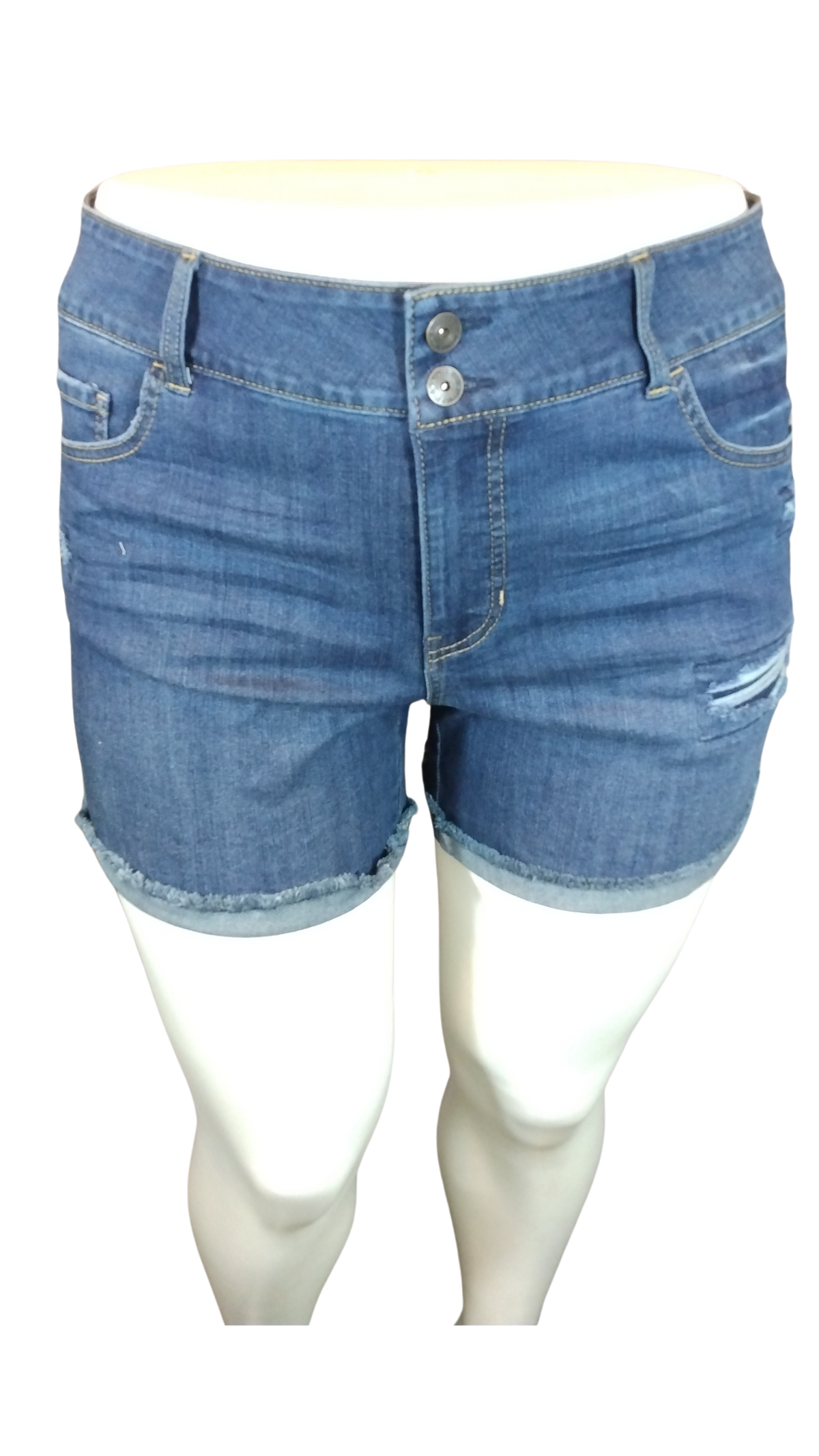 Vanilla Star Blue Denim Distressed Women's Shorts - Size 39