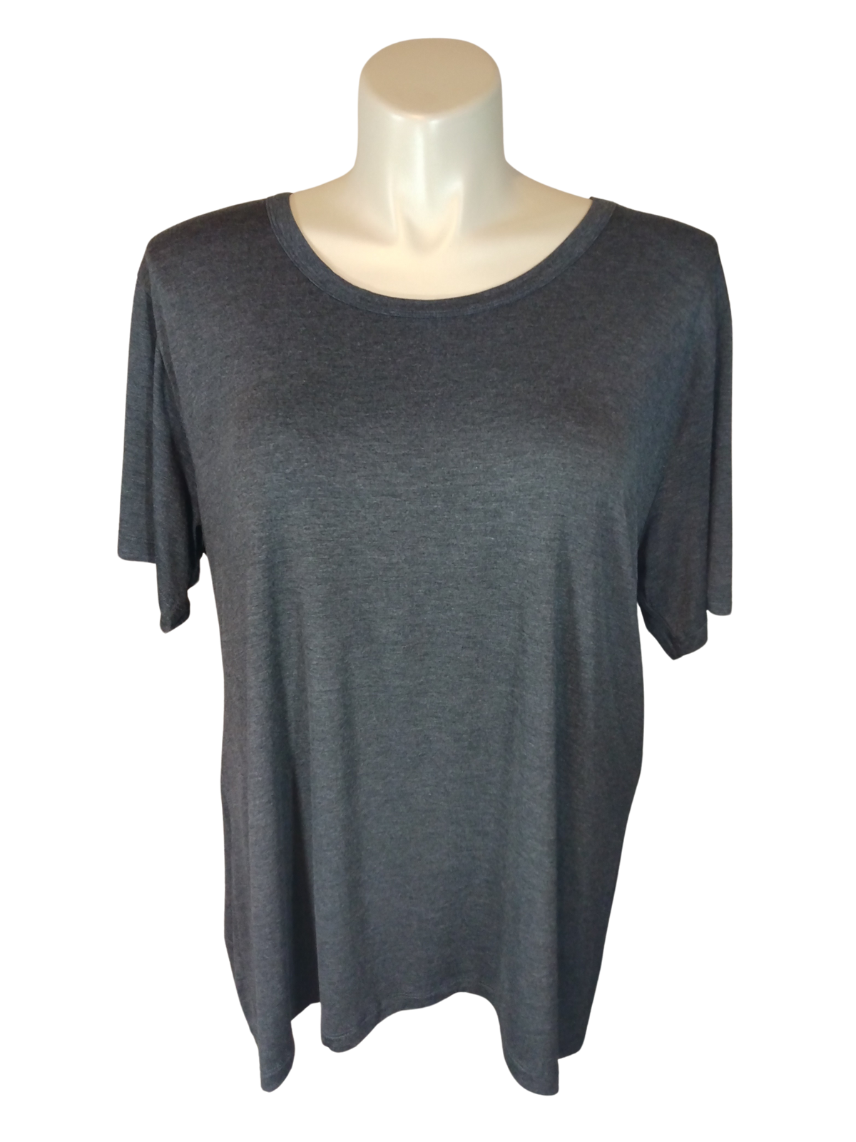 Zenana Outfitters Grey Short Sleeve Women's Top (3X)