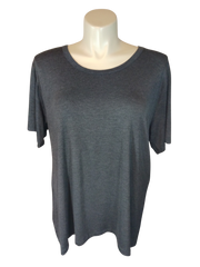 Zenana Outfitters Grey Short Sleeve Women's Top (3X)