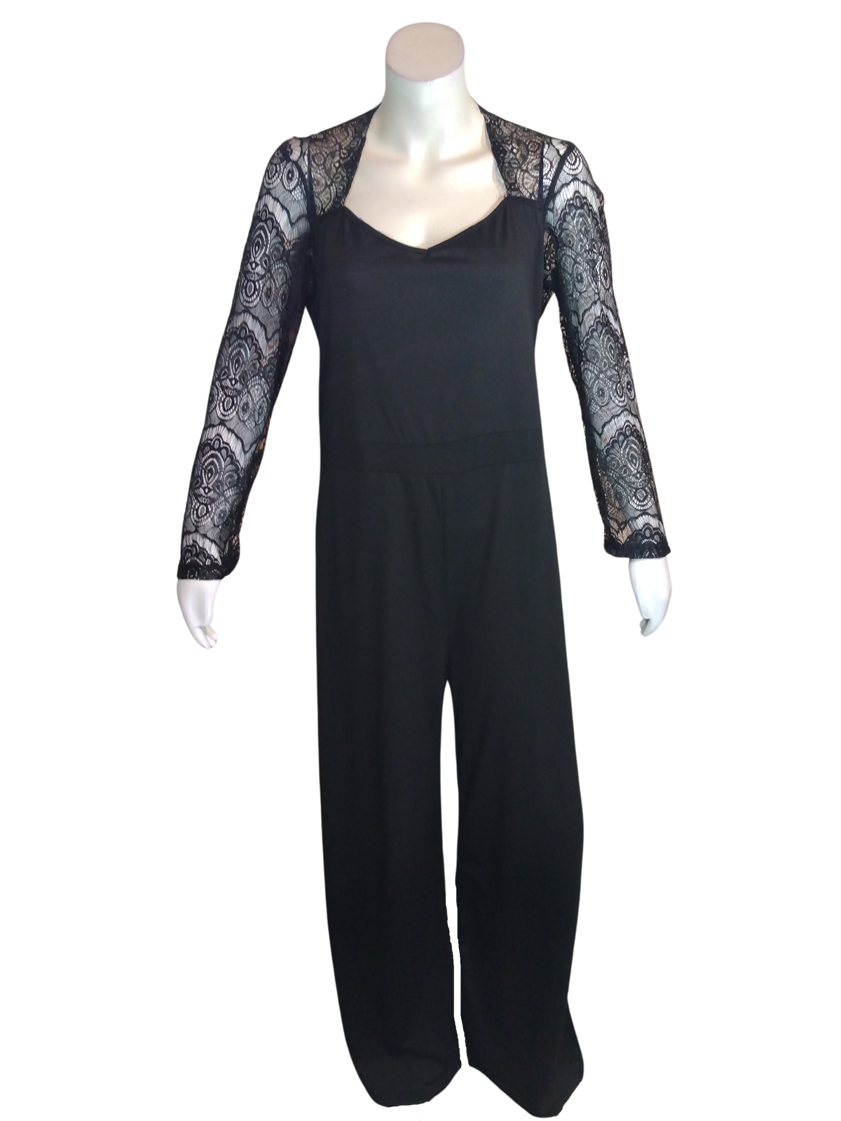 Rosegal Black Women's Lace Jumpsuit - 2X