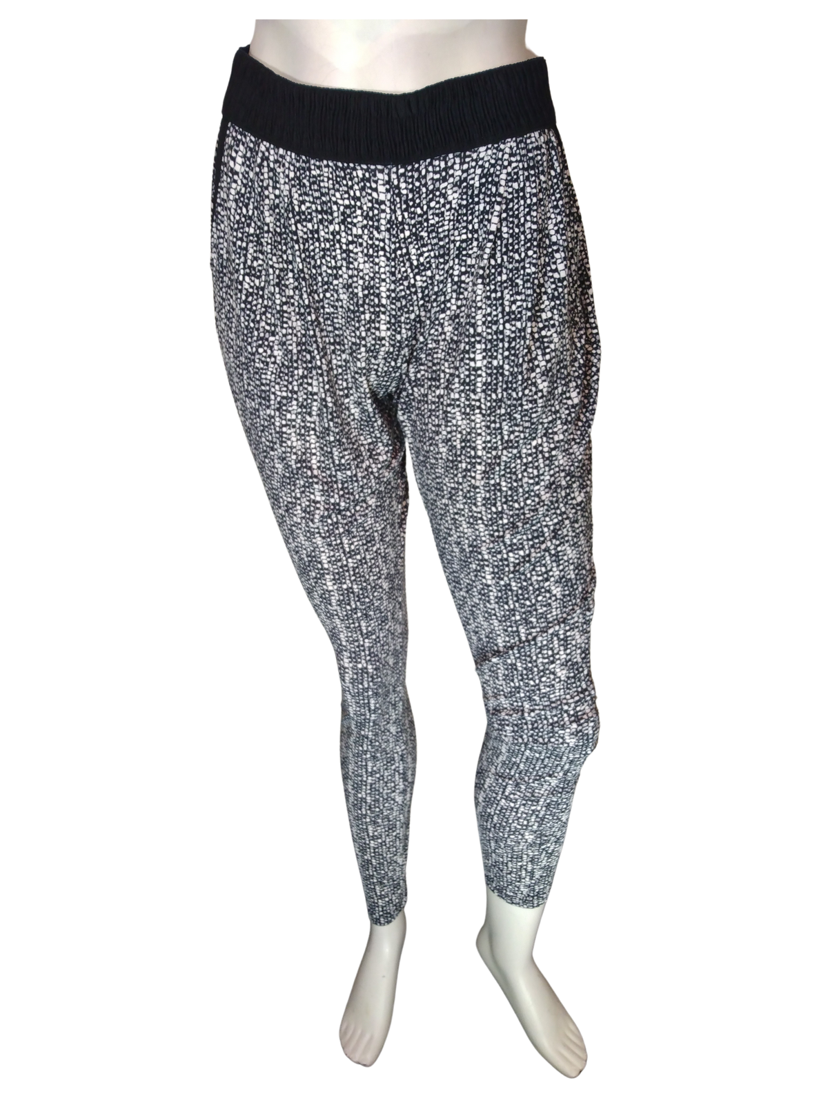 Evleo Black/White Lounge Girls' Pants - Medium