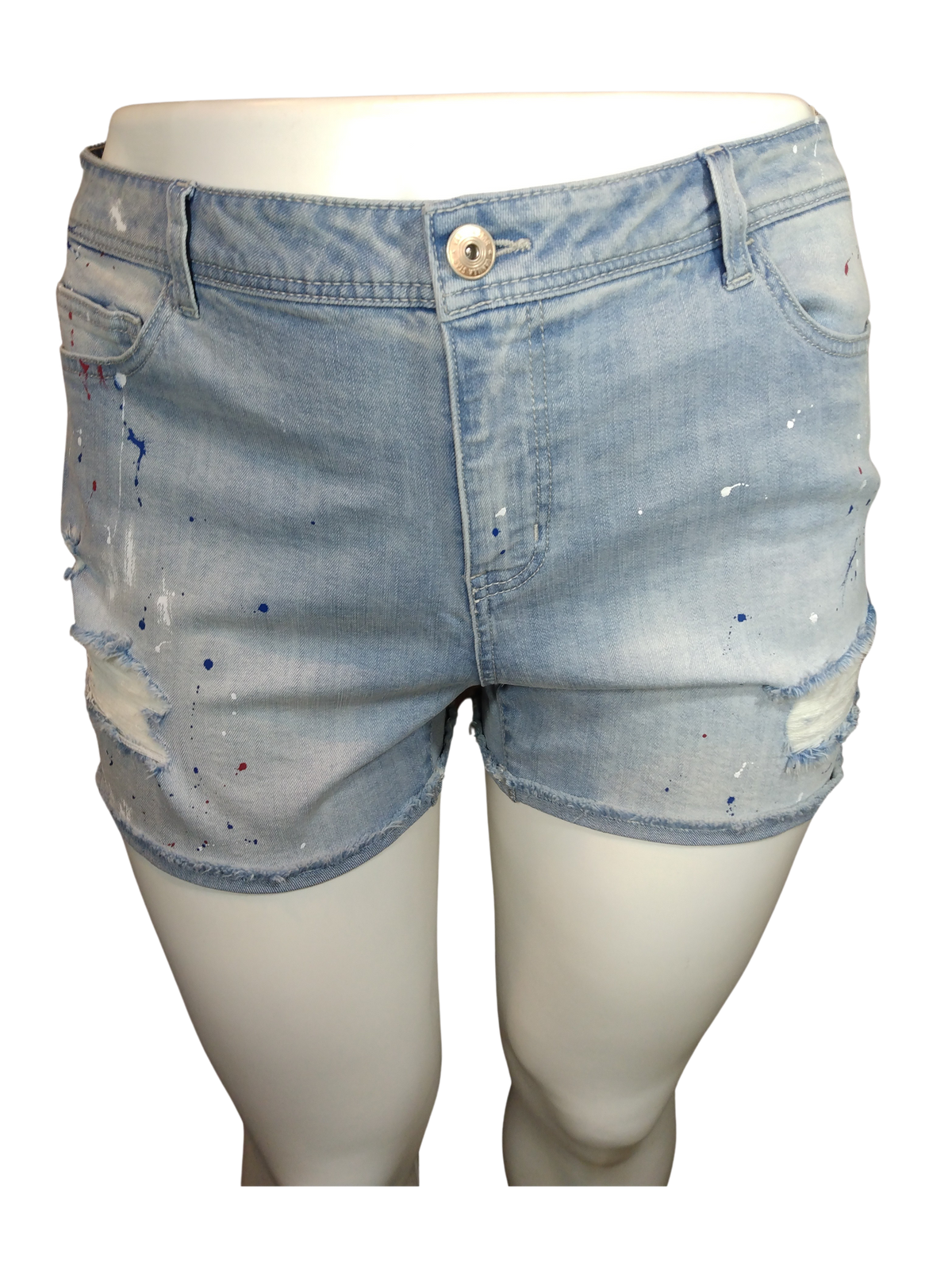 Vanilla Star Blue Mid Rise Women's Shorts - 18