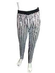 Ottgam Inc Black/White Sequin Women's Pants - Small