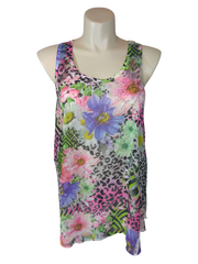 Cleo Apparel Multi Sheer Spots Women's Top - 3X