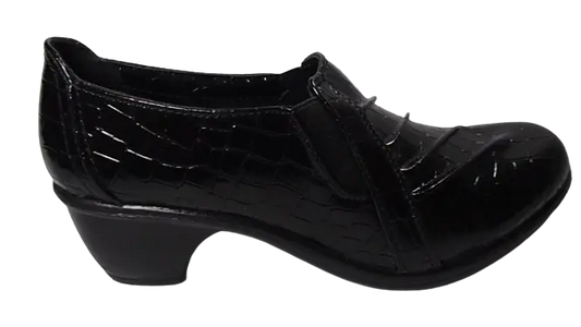 Easy Street Shoes Womens Black Croco Prism Comfort Wave