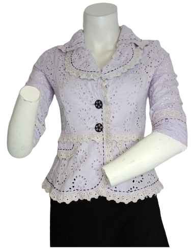 Runway Paris Purple/White Lace Women's Jacket - Medium
