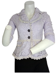 Runway Paris Purple/White Lace Women's Jacket - Medium
