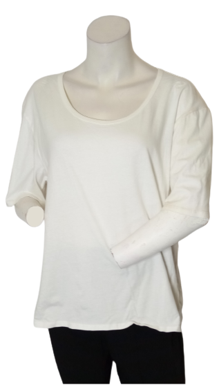 Honey Punch White 3/4 Sleeve Women's Shirt - One Size