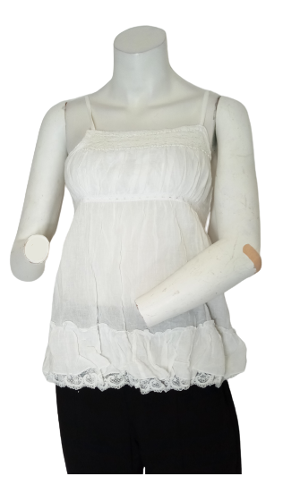 Runway Paris White Sheer Women's Top - Small