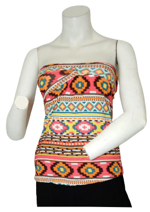 Rue 21 Multicolor (Red) Tube Women's Top - Small