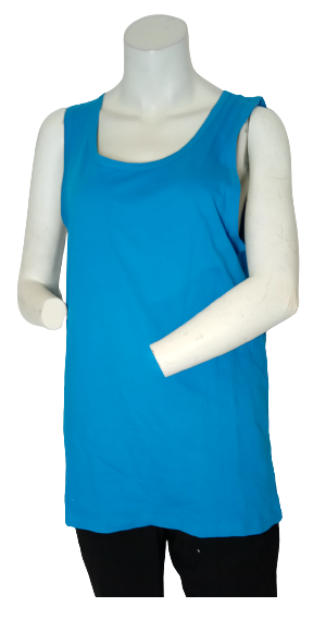 Verson Blue Tank Women's Top - Large