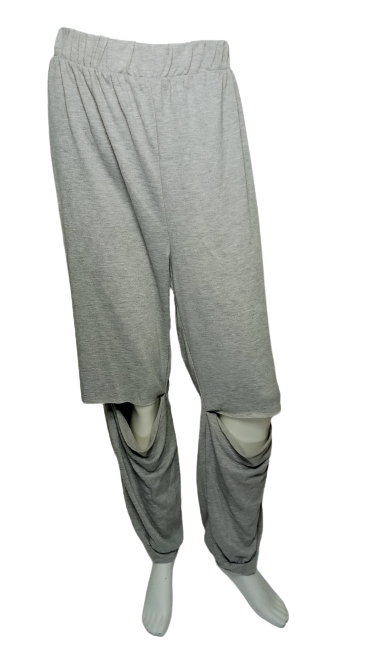 Blush Grey No-Knee Women's Sweatpants - 3X