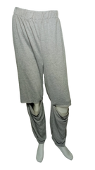 Blush Grey No-Knee Women's Sweatpants - 3X