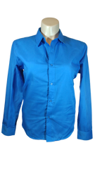Diva General Collection Blue Long Sleeve Women's Blouse - 3X