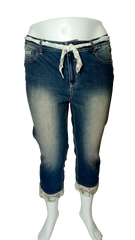Diva General Collection Denim Women's Jeans with Lace Trim - Large