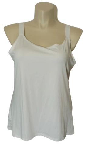 Plus Size White Tank Top – Diva General Collection 1X