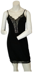 Oh My Love Black Slip Women's Dress with Back Zipper - Small