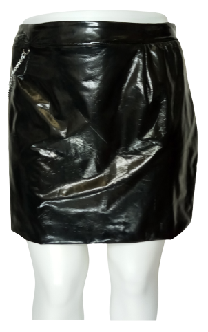 Black Pleather Skirt 2X