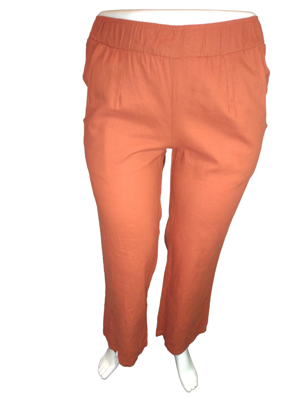 Cleo Apparel Orange Women's Pants with Pockets - 3X