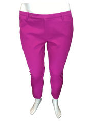 Mossimo Stretch Fuchsia Mid Waist Straight Hip Women's Pants - 18