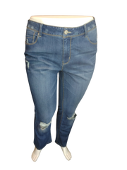 Diva General Collection Blue Distressed Women's Pants - 40