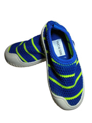 Diva General Blue & Neon Green Stripe Water Shoes – Size 22/160 | Lightweight & Durable