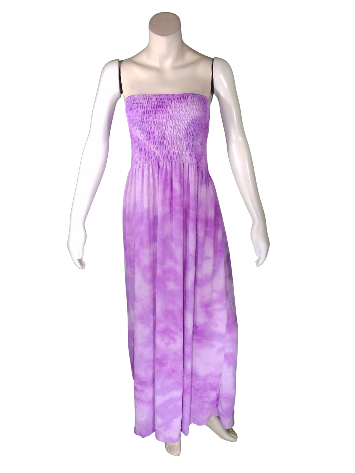Cleo Apparel Purple Tie-Dye Tube Women's Dress - 3X