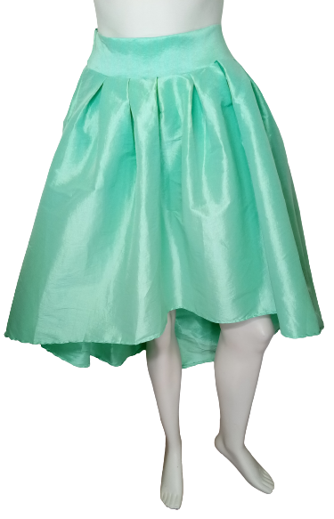 Cleo Apparel Teal Women Skirt with Ribbon - Large