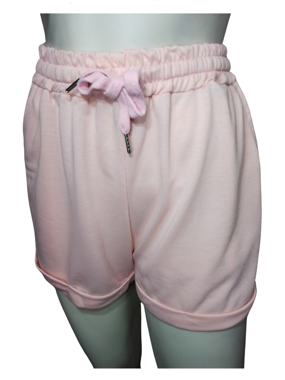 Diva General Collection Peach Girls' Shorts with Rolled Hem - Large