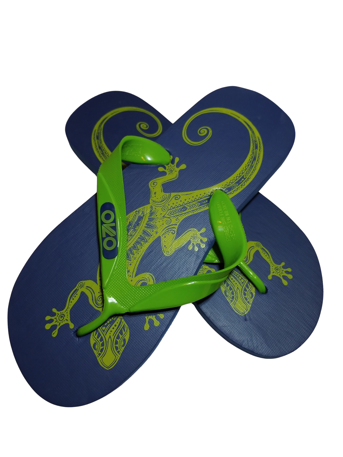 Diva Navy/Lime Lizard Flip Flops