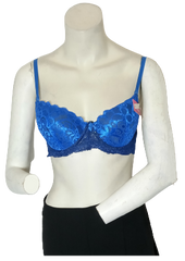 Lingyilu Blue/Navy Embroidered Women's Bra - 36B