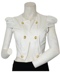 Monaco White Short Sleeve Women's Vest - Medium