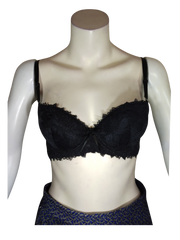 Venus Black Lace Padded Women's Bra - 38C
