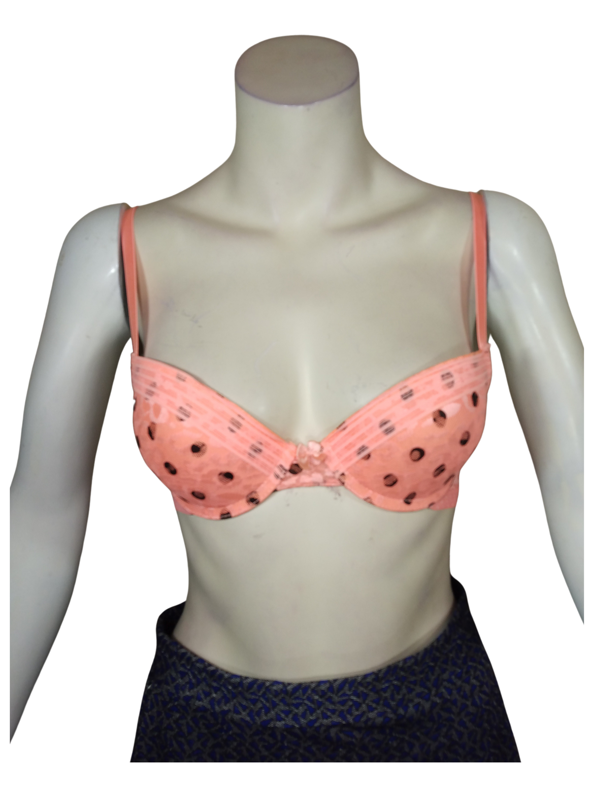 AG Underwear Pink Women's Bra with Black Dots - 36B