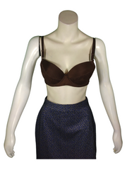 Diva General Collection Brown Lace-Edged Push-Up Women's Bra - 36