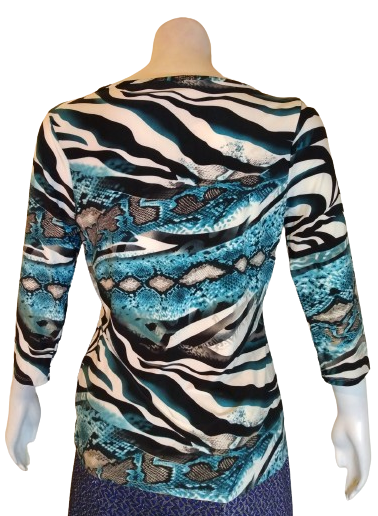 Black/Blue Venini Layered Top