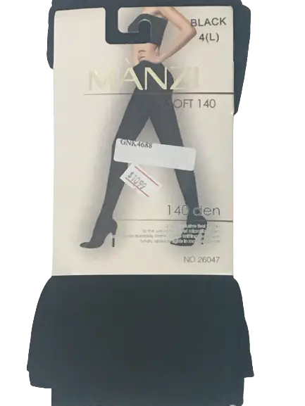 Manzi Women’s Black Tights, Size 5X