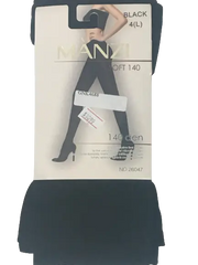 Manzi Women’s Black Tights, Size 5X