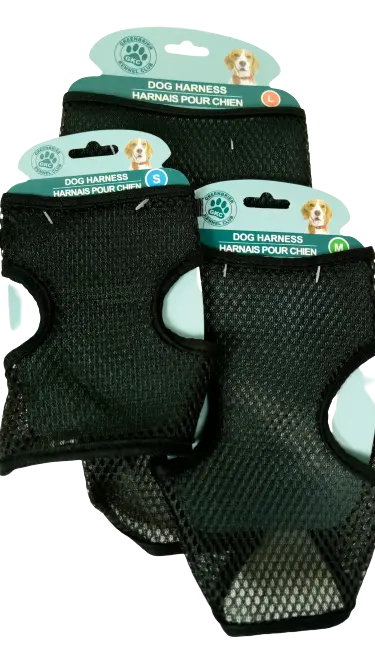 Greenbrier Kennel Club Mesh Black Dog Harness