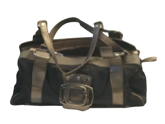 Guess Black & Gray Handbag - Used Good Condition