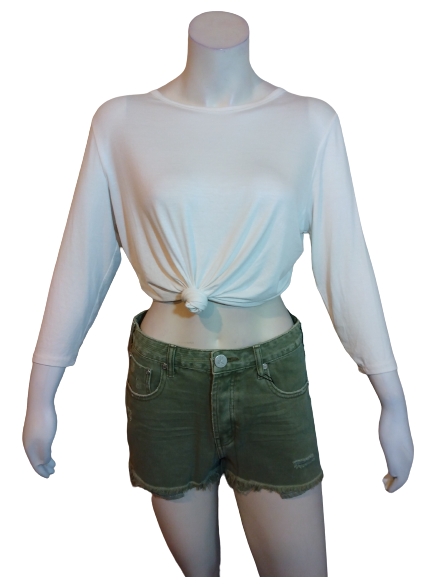 high waist shorts denim