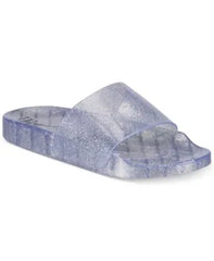 INC International Concepts Glitter Jelly Pool Slides Clear Transparent Flip Flops