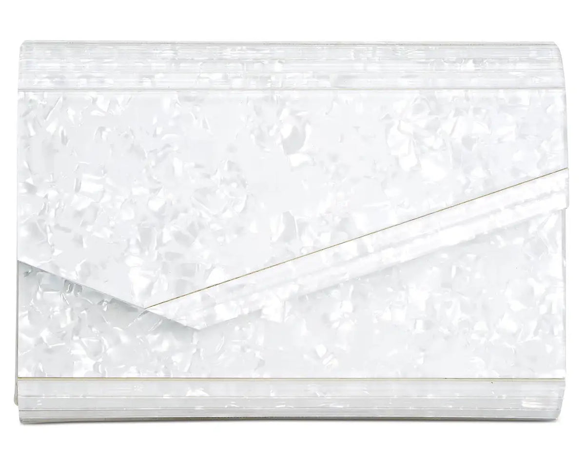 INC International Concepts Maria Pearl Envelope Clutch with Chain Strap