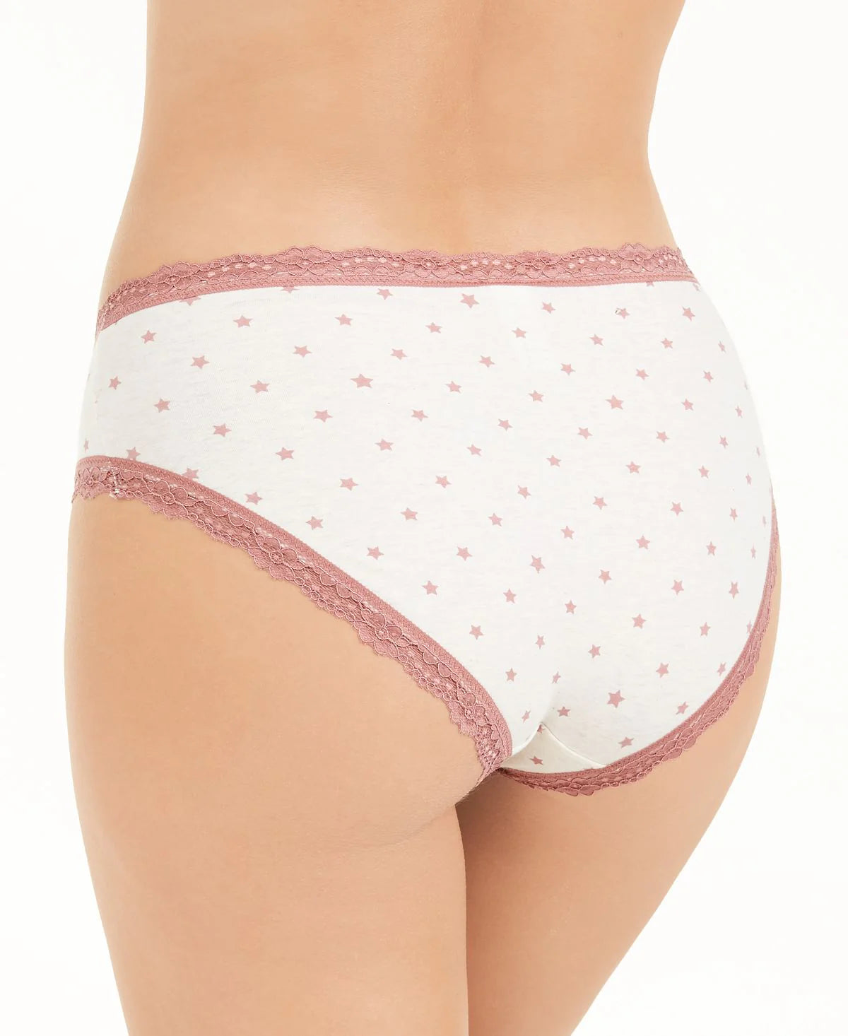 Jenni Cotton Lace Trim Hipster Stars