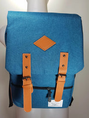 Kai Ting - Blue Vintage Laptop Backpack for College