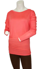 Love In Women’s Salmon Long Sleeve Shirt, Size Small