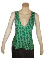 Green/White Honey Punch Blouse