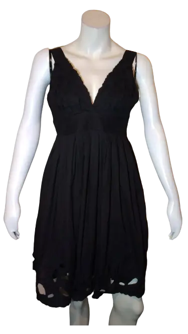 Minuet Women’s Black Embroidered Dress, Size L