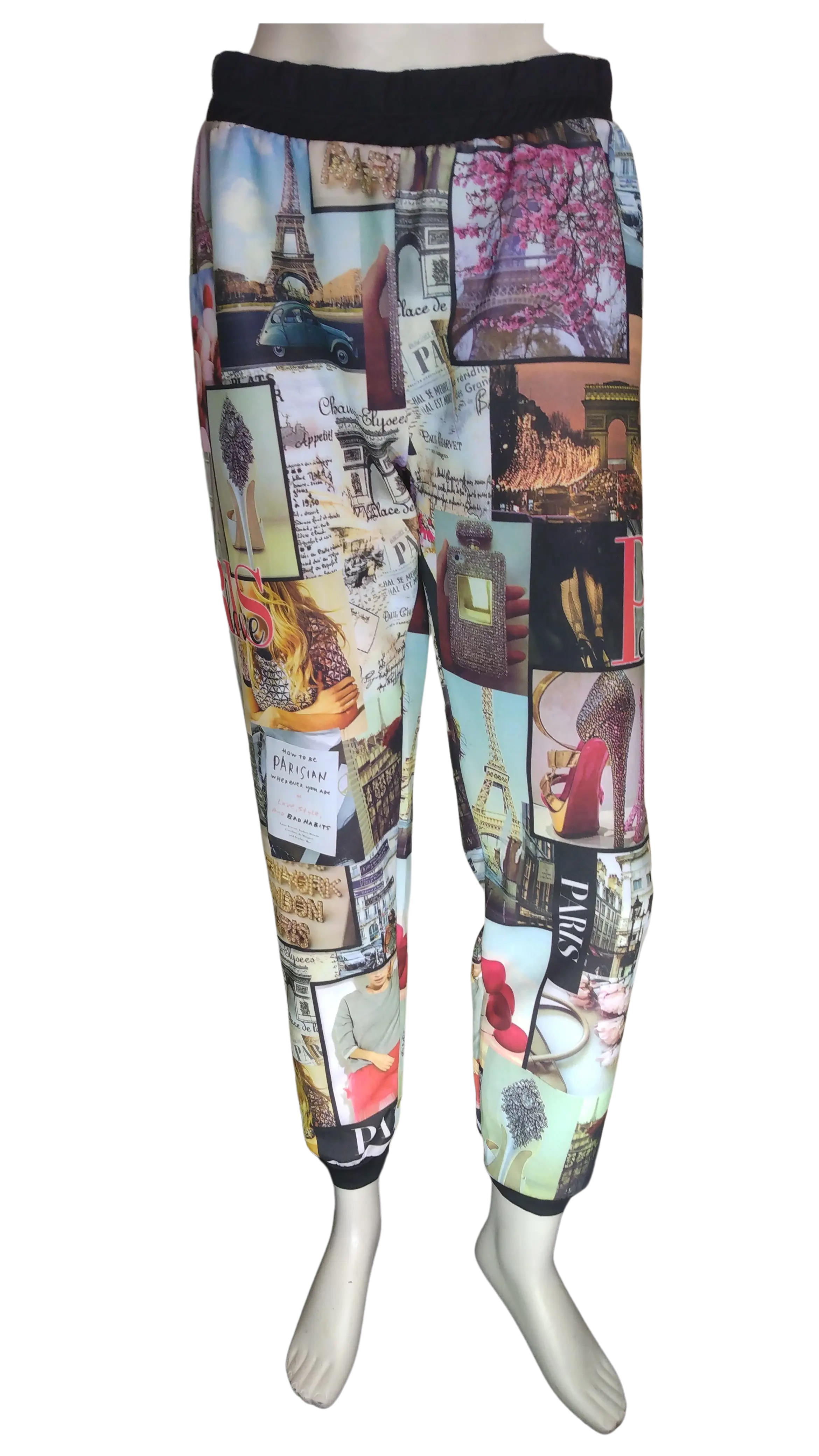 Cleo Apparel Women’s Multi French Scenery Pant, Size Large