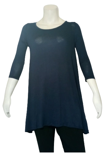 Women's Navy Blue Long Sleeve Dress – Small | Rayon-Spandex Blend by Love In